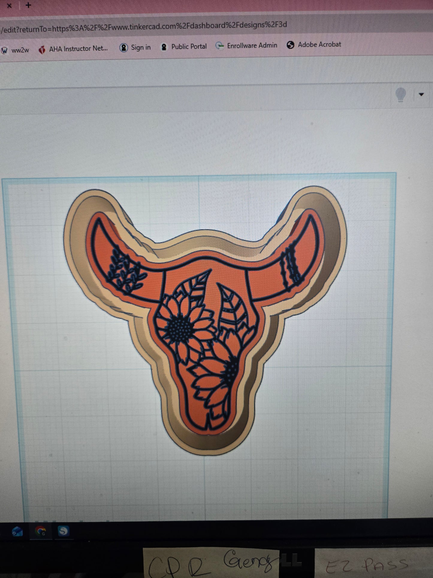 Sunflower Bullskull Mold