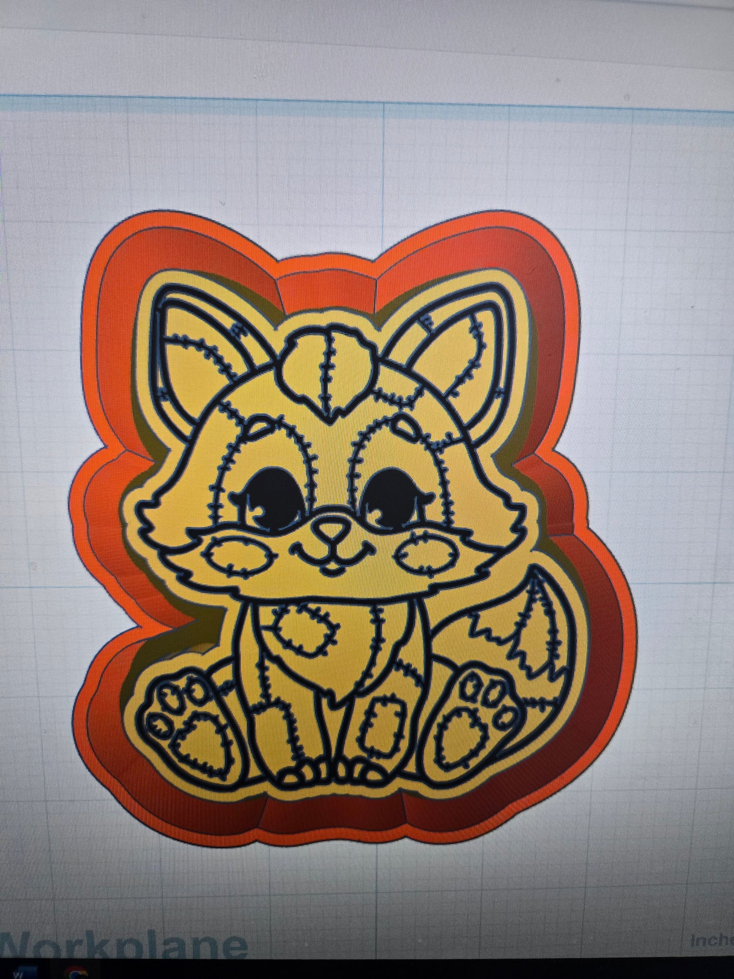 Fox Patchwork Mold