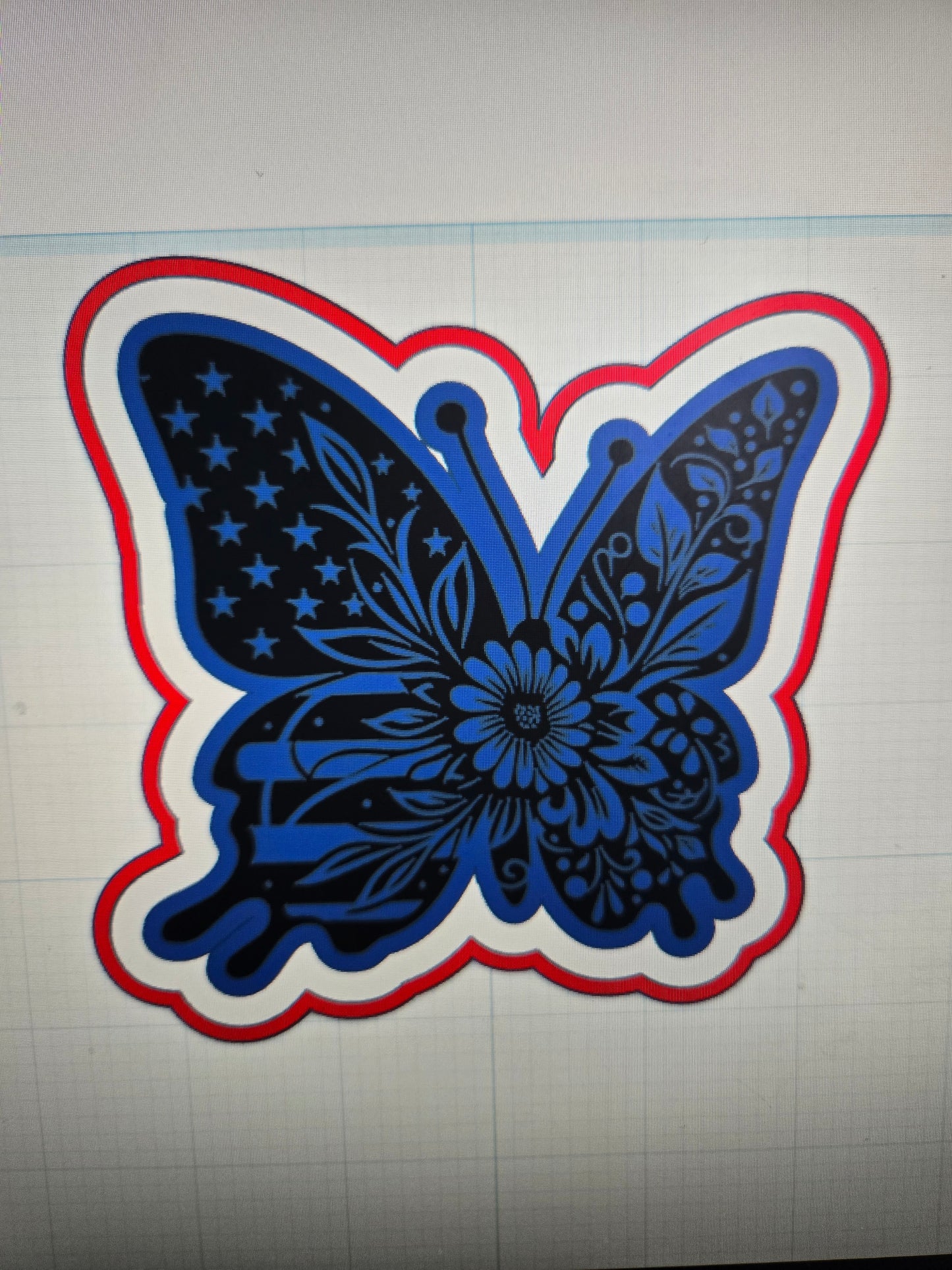 Patriotic butterfly
