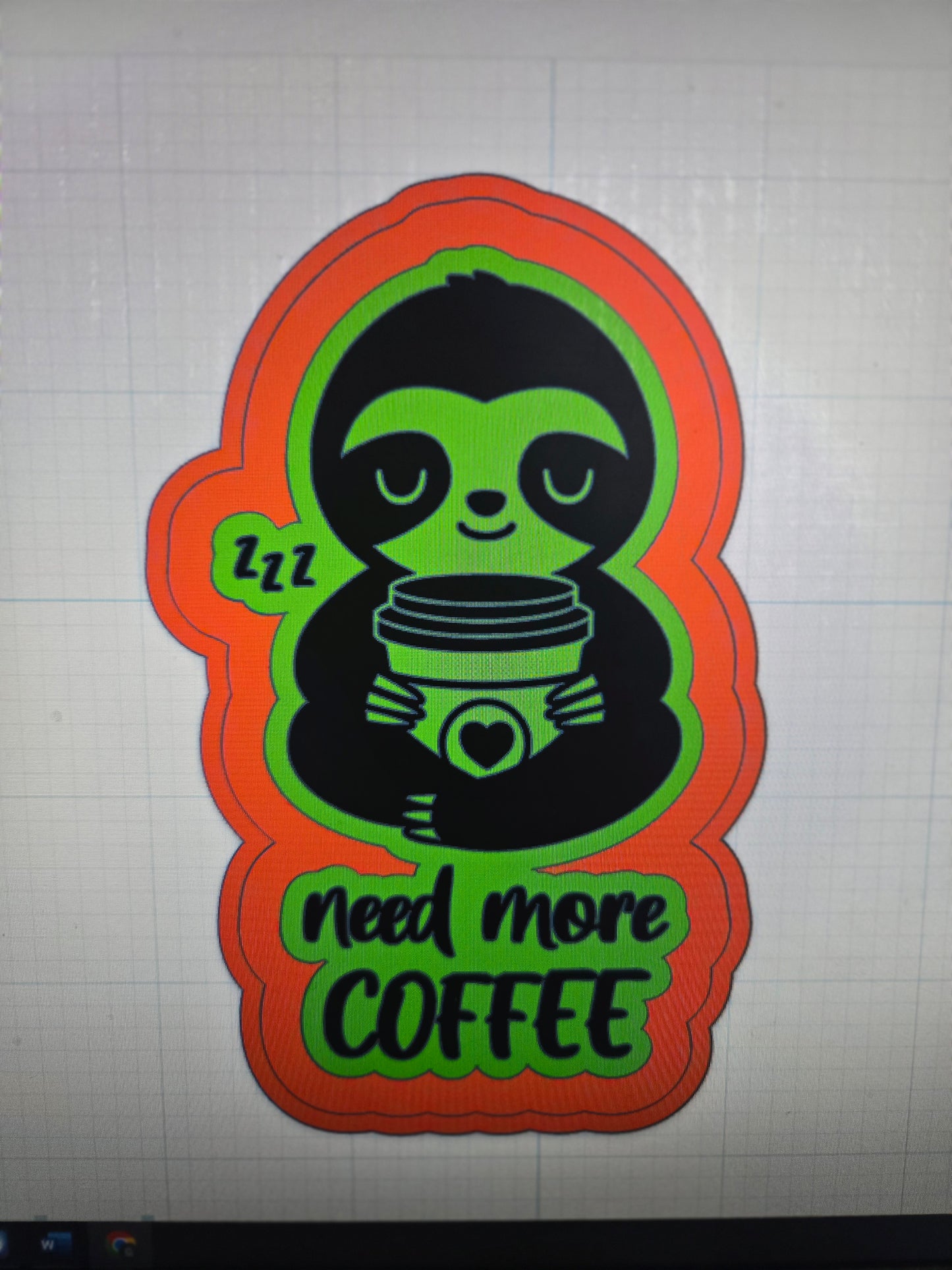 Sloth Need More Coffee Mold