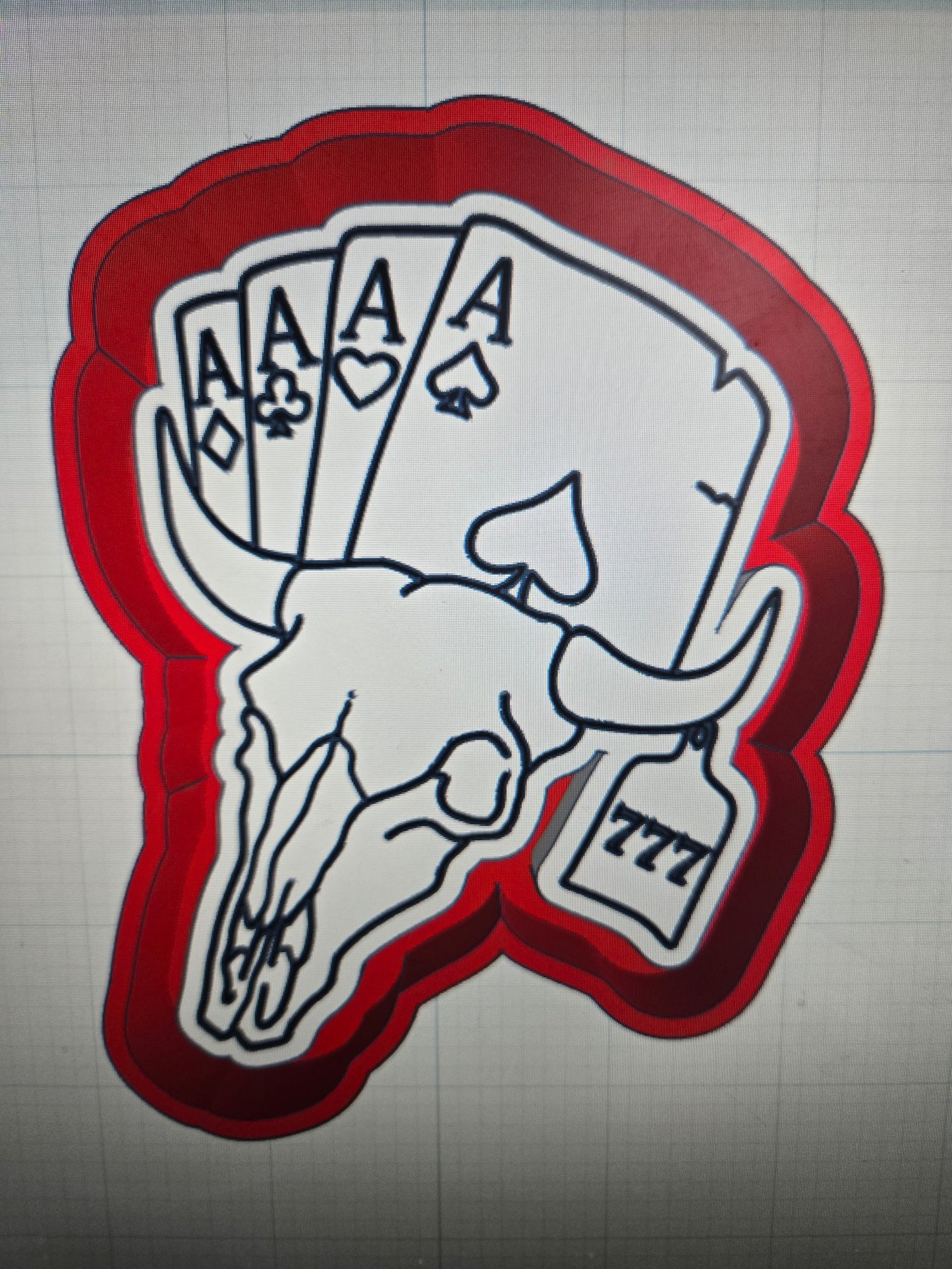 A's and Skull mold