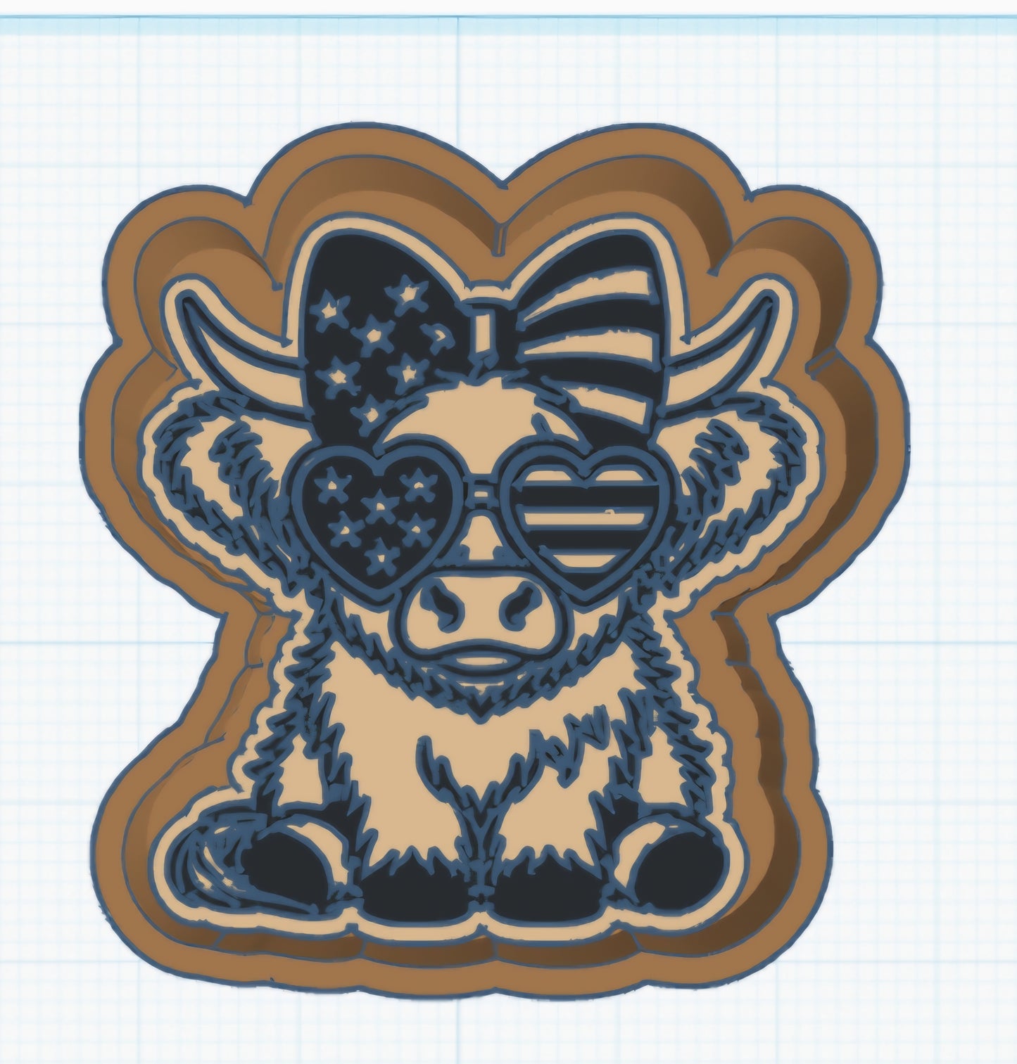 Patriotic Cow Mold