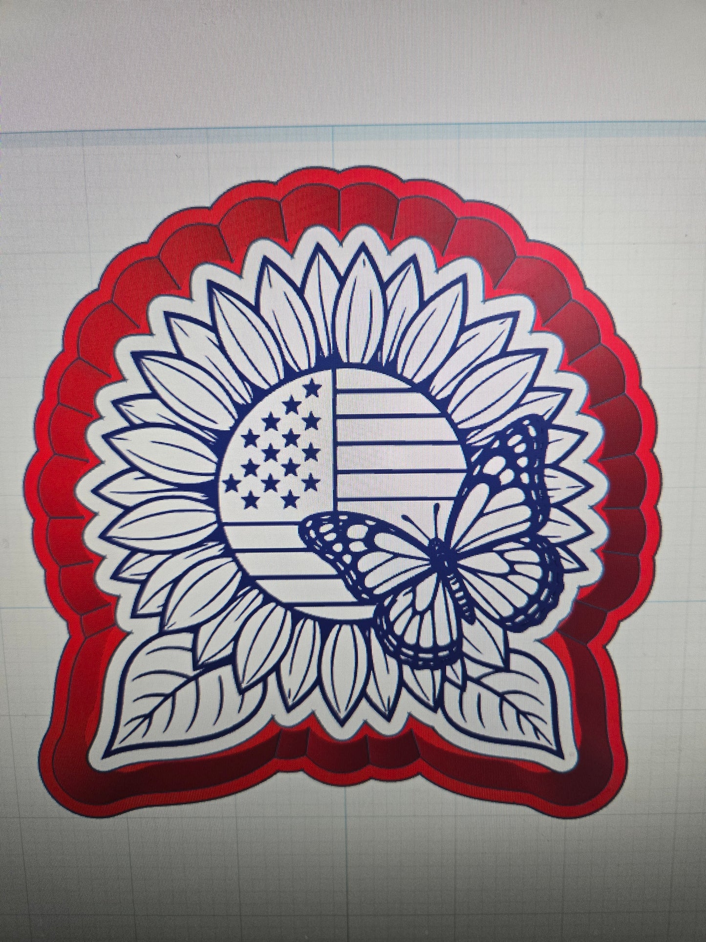 Patriotic Sunflower Mold
