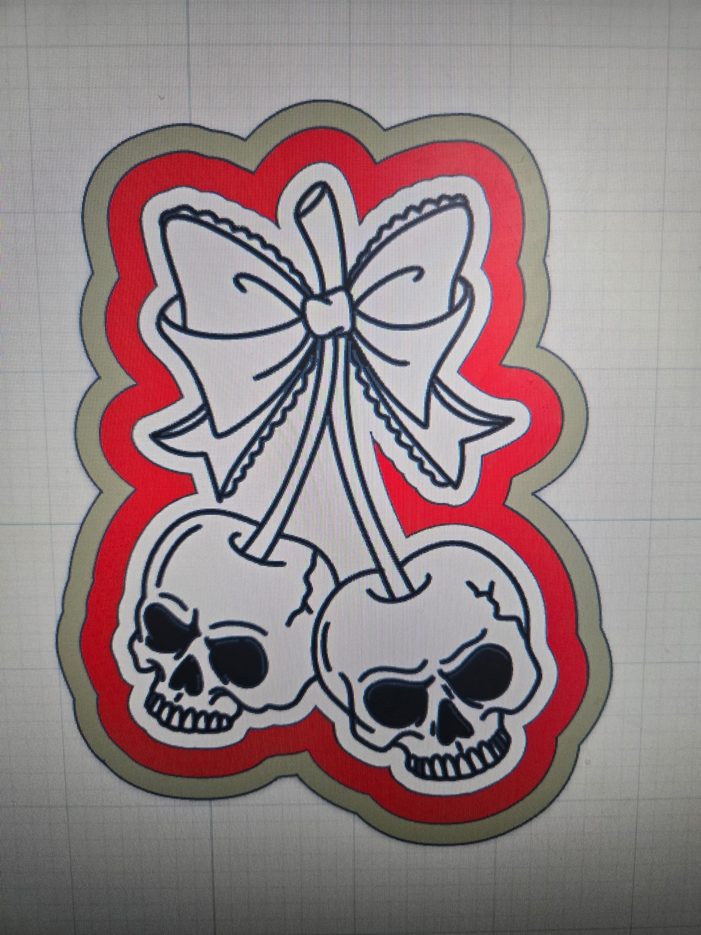 Double Skulls  Mold